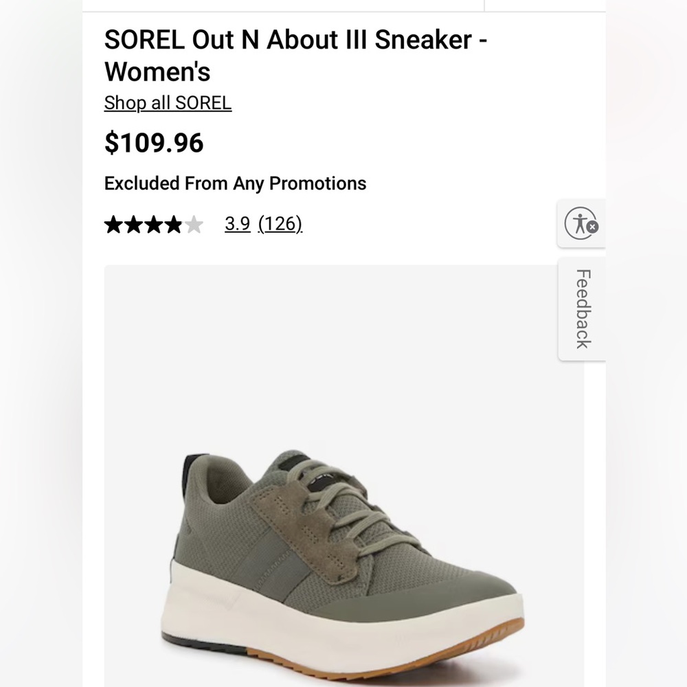 Sorel Out N About Tennis Shoes